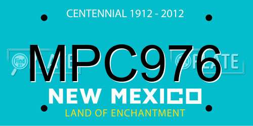 MPC976 New Mexico License Plate