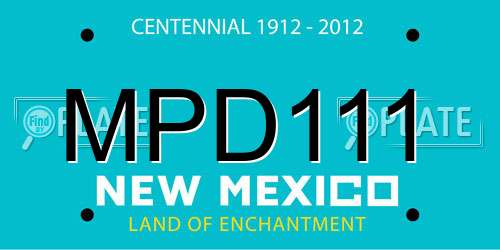 MPD111 New Mexico License Plate