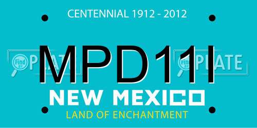 MPD11I New Mexico License Plate