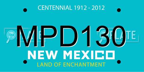 MPD130 New Mexico License Plate