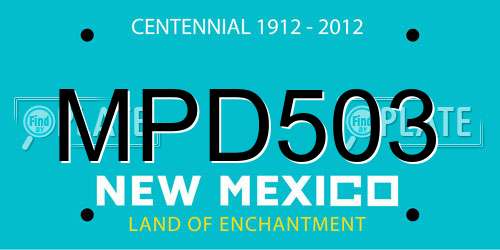 MPD503 New Mexico License Plate