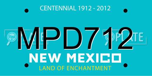 MPD712 New Mexico License Plate