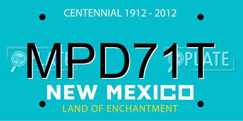 MPD71T New Mexico License Plate