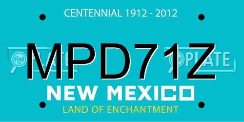 MPD71Z New Mexico License Plate