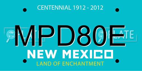 MPD80E New Mexico License Plate