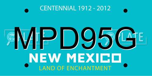 MPD95G New Mexico License Plate