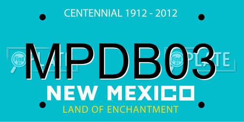 MPDB03 New Mexico License Plate