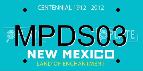 MPDS03 New Mexico License Plate