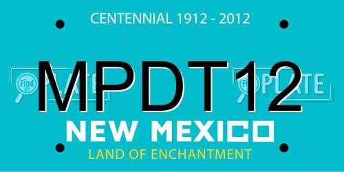 MPDT12 New Mexico License Plate