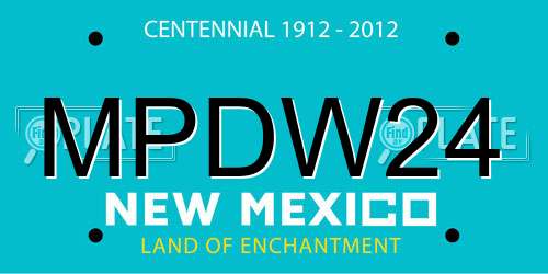 MPDW24 New Mexico License Plate