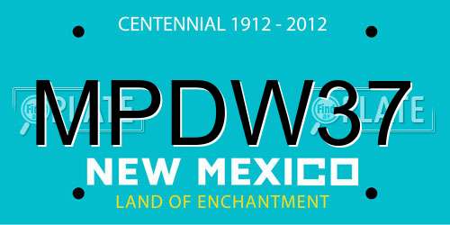 MPDW37 New Mexico License Plate