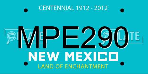 MPE290 New Mexico License Plate
