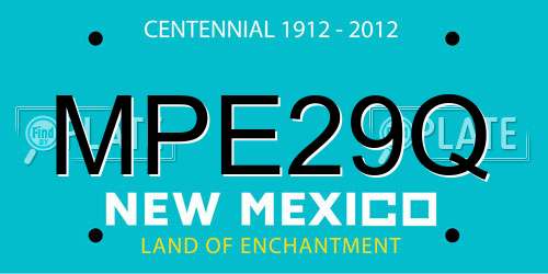 MPE29Q New Mexico License Plate