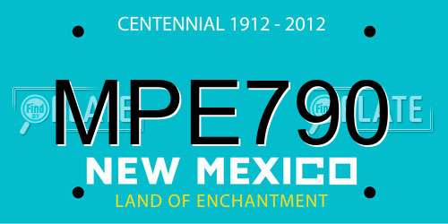 MPE790 New Mexico License Plate