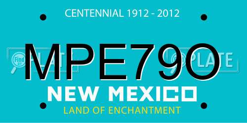 MPE79O New Mexico License Plate