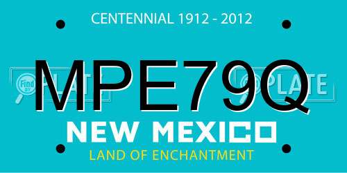 MPE79Q New Mexico License Plate