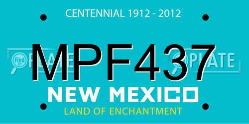 MPF437 New Mexico License Plate