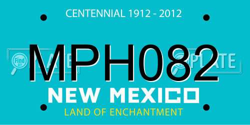 MPH082 New Mexico License Plate
