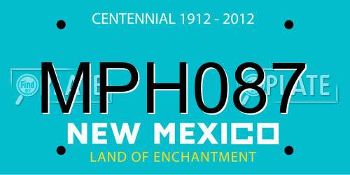 MPH087 New Mexico License Plate