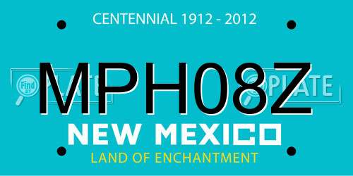 MPH08Z New Mexico License Plate