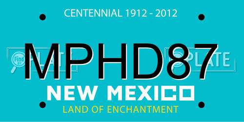 MPHD87 New Mexico License Plate