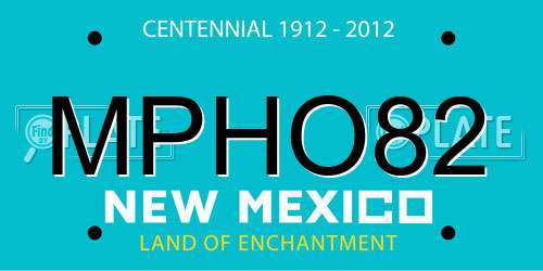 MPHO82 New Mexico License Plate