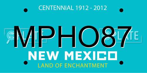 MPHO87 New Mexico License Plate