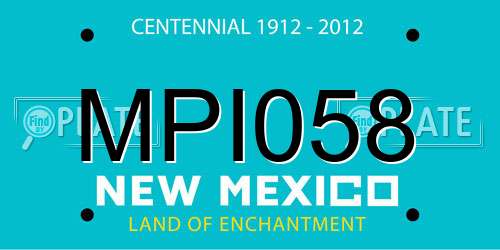 MPI058 New Mexico License Plate