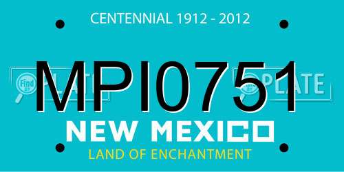 MPI0751 New Mexico License Plate