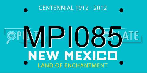 MPI085 New Mexico License Plate
