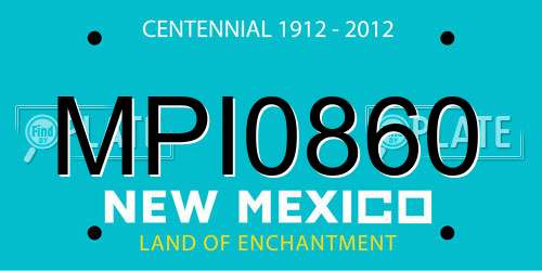 MPI0860 New Mexico License Plate