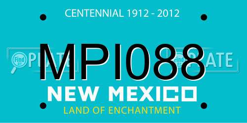 MPI088 New Mexico License Plate