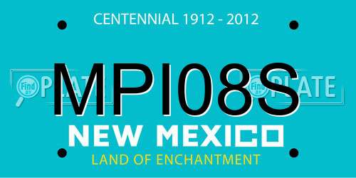 MPI08S New Mexico License Plate