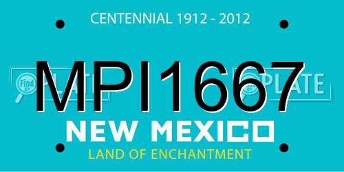 MPI1667 New Mexico License Plate