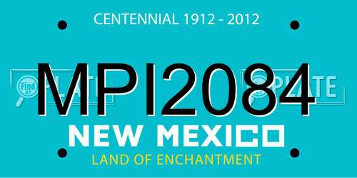MPI2084 New Mexico License Plate