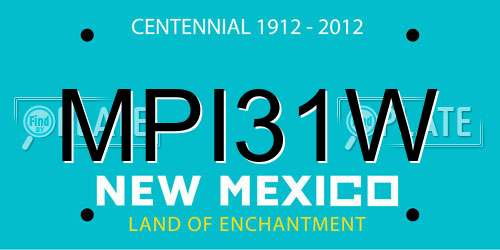 MPI31W New Mexico License Plate