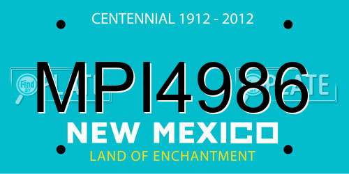 MPI4986 New Mexico License Plate