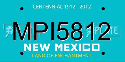 MPI5812 New Mexico License Plate