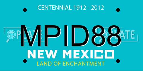 MPID88 New Mexico License Plate