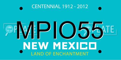MPIO55 New Mexico License Plate