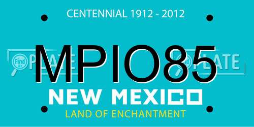 MPIO85 New Mexico License Plate