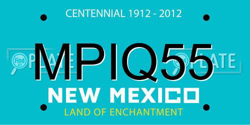 MPIQ55 New Mexico License Plate