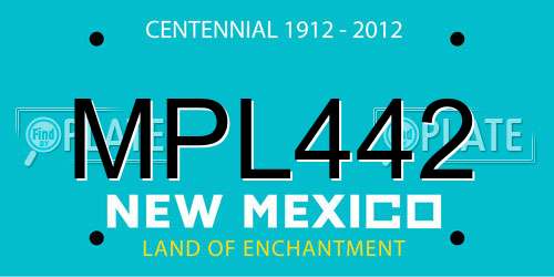 MPL442 New Mexico License Plate