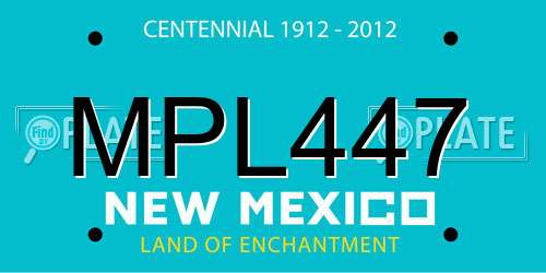 MPL447 New Mexico License Plate