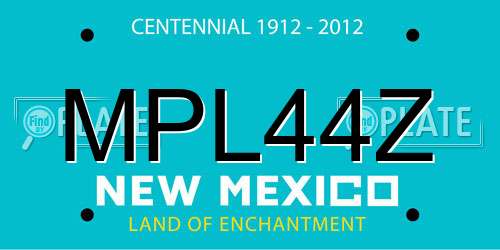 MPL44Z New Mexico License Plate