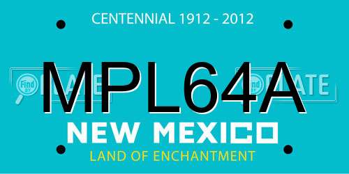 MPL64A New Mexico License Plate