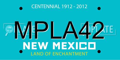 MPLA42 New Mexico License Plate