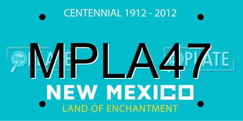 MPLA47 New Mexico License Plate