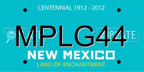 MPLG44 New Mexico License Plate