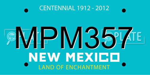 MPM357 New Mexico License Plate